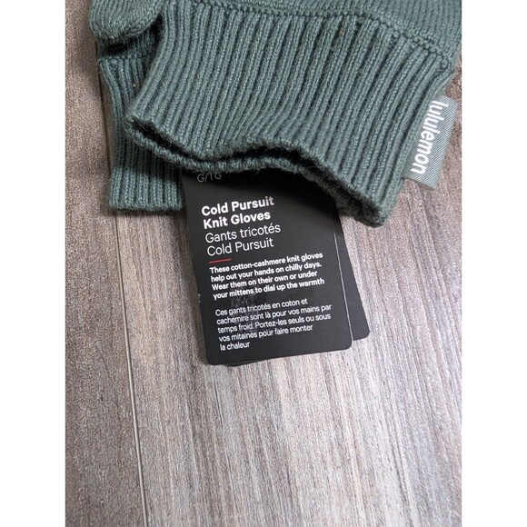 NWT Lululemon Cold Pursuit Knit Gloves Dark Forest Green Size L/XL LM9ANXS NEW - Picture 4 of 4